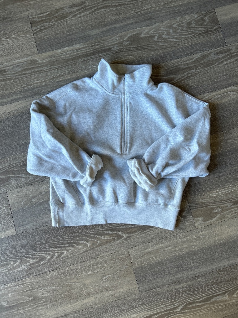 Abercrombie & Fitch Half Zip Grey Sweater - Medium